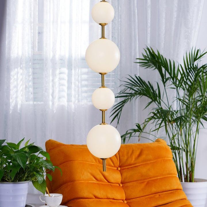 Edge Minimalism Brass Black Metal Glass Pendant Light Bedroom Living Room