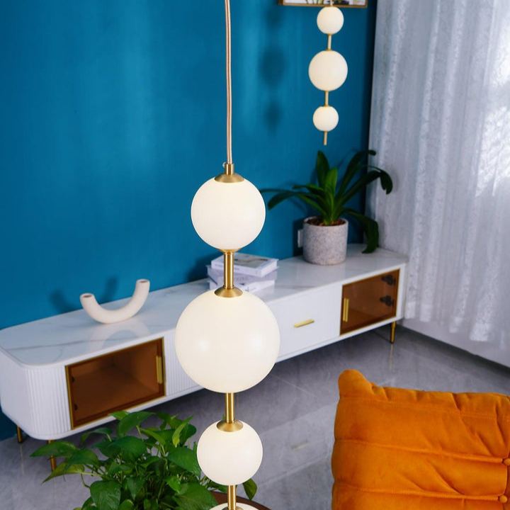 Edge Minimalism Brass Black Metal Glass Pendant Light Bedroom Living Room