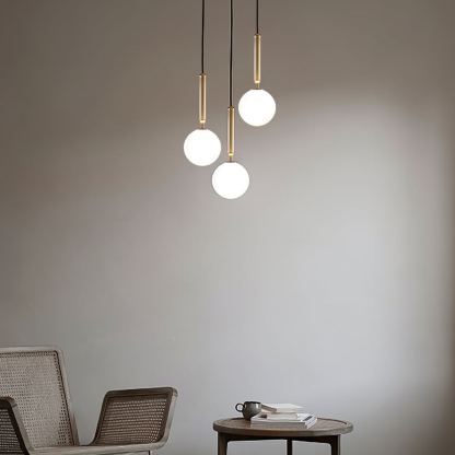 Hailie Minimalism Metal Glass Pendant Light Bedroom Living Room