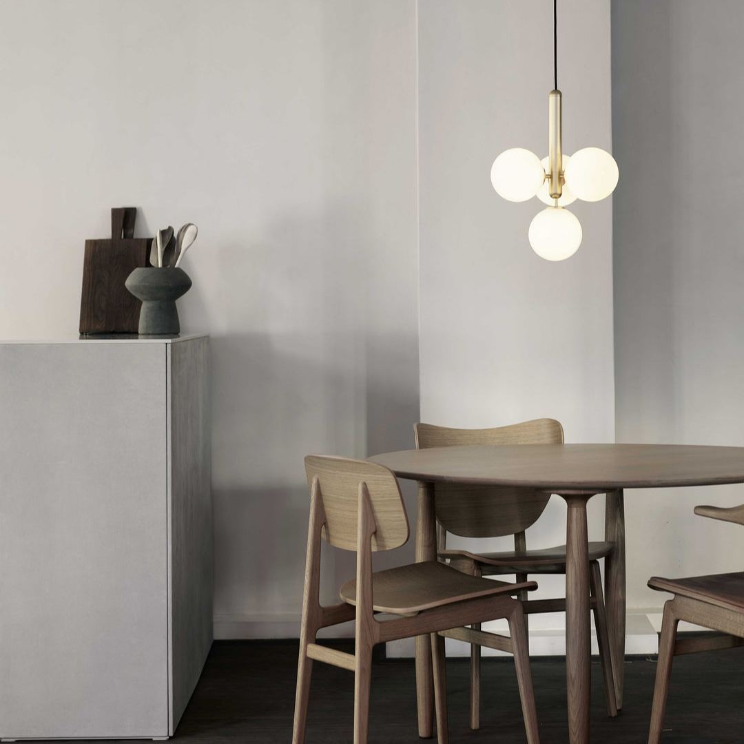 Hailie Minimalism Metal Glass Pendant Light Bedroom Living Room