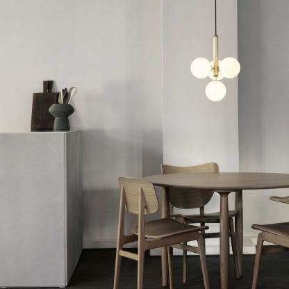 Hailie Minimalism Metal Glass Pendant Light Bedroom Living Room