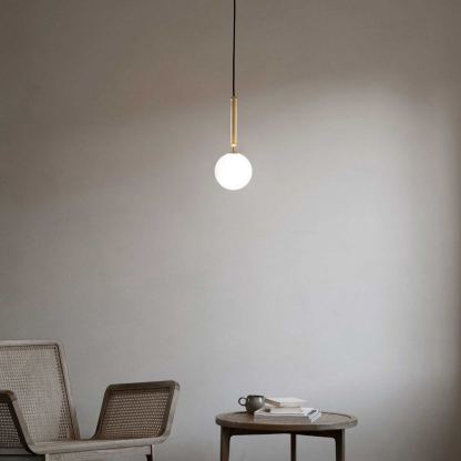 Hailie Minimalism Metal Glass Pendant Light Bedroom Living Room