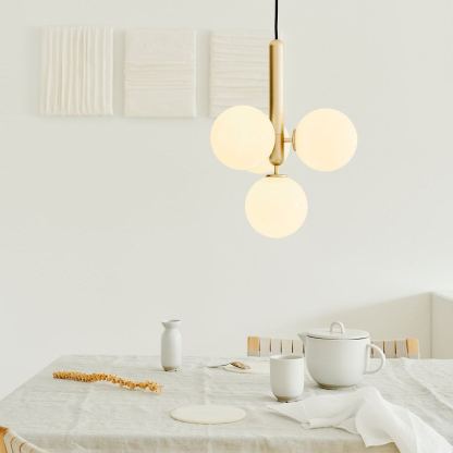 Hailie Minimalism Metal Glass Pendant Light Bedroom Living Room