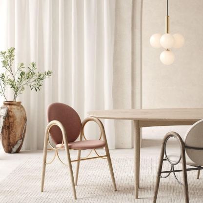 Hailie Minimalism Metal Glass Pendant Light Bedroom Living Room