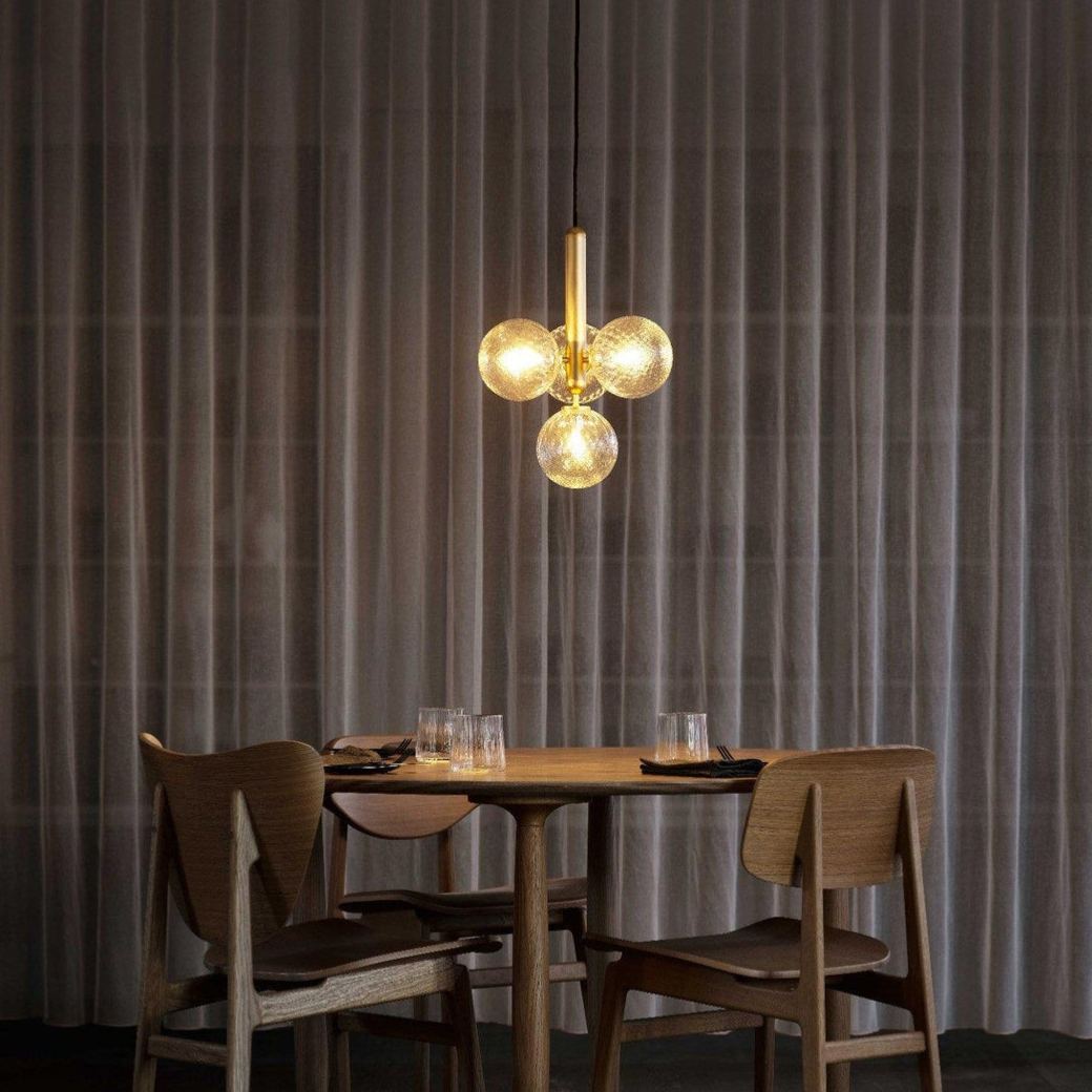 Hailie Minimalism Metal Glass Pendant Light Bedroom Living Room