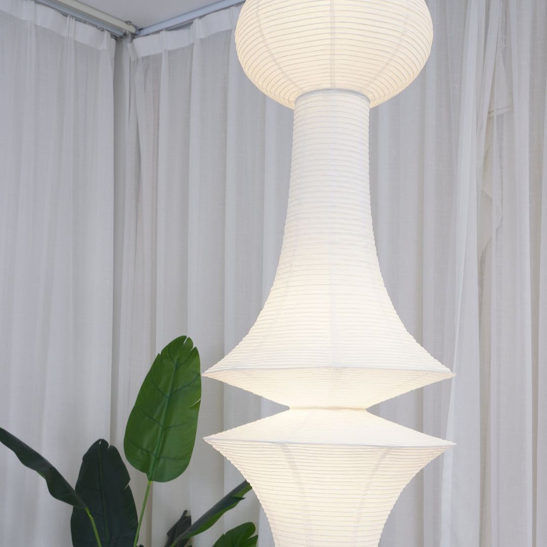 Renée Geometric Style Metal Paper Pendant Light Bedroom Living Room