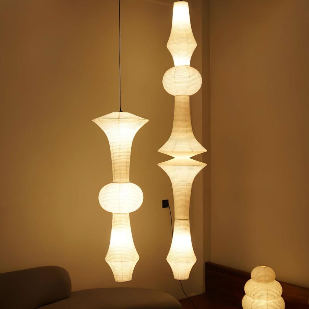 Renée Geometric Style Metal Paper Pendant Light Bedroom Living Room