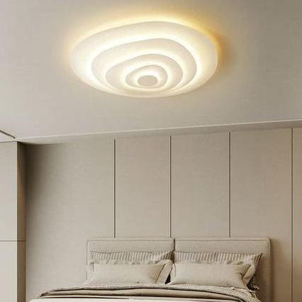 Quinn Modern Ripple Metal Ceiling Light Fixture Bedroom Living Room