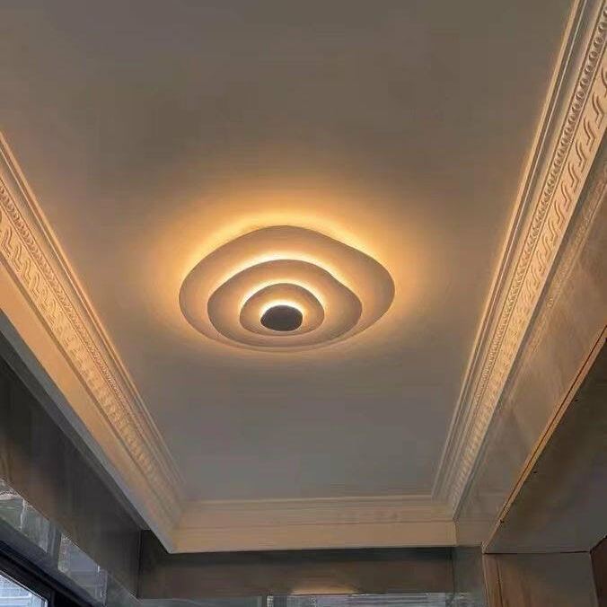 Quinn Modern Ripple Metal Ceiling Light Fixture Bedroom Living Room