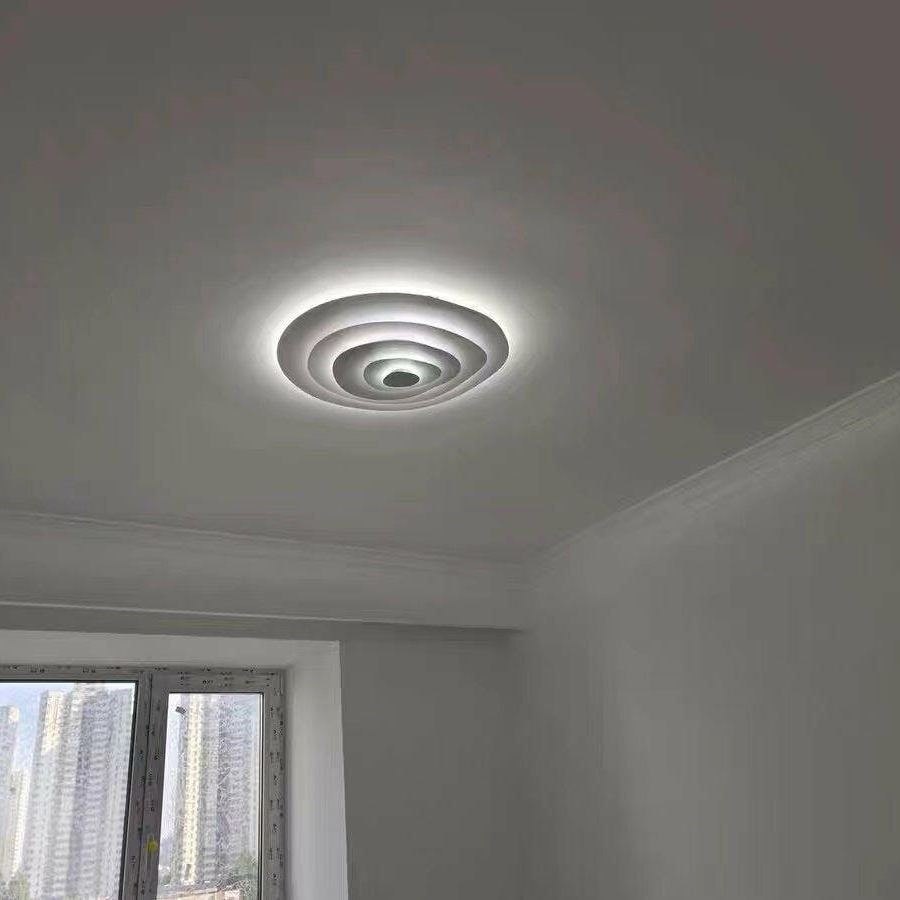Quinn Modern Ripple Metal Ceiling Light Fixture Bedroom Living Room
