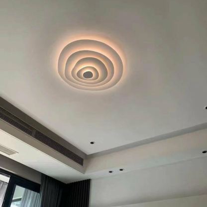 Quinn Modern Ripple Metal Ceiling Light Fixture Bedroom Living Room
