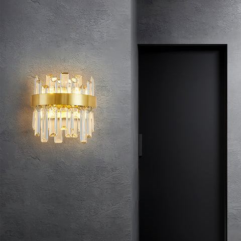 Herbert Classical Urban Crystal  Metal Wall Lamp Bedroom  Dining Room