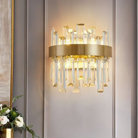 Herbert Classical Urban Crystal  Metal Wall Lamp Bedroom  Dining Room
