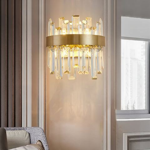 Herbert Classical Urban Crystal  Metal Wall Lamp Bedroom  Dining Room