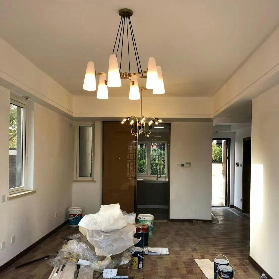 Alessio Minimalism Metal Glass Pendant Light Dining Room Bedroom