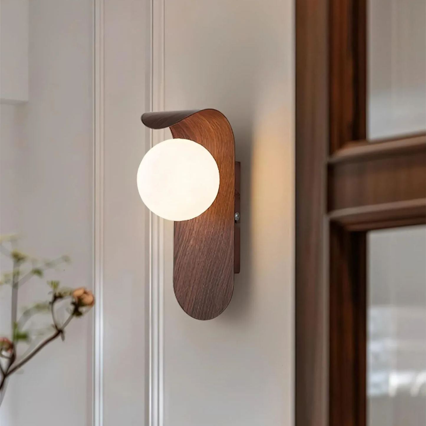 Muto Modern Walnut Ceiling Lamp Bedroom Dining Room