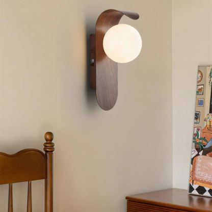 Muto Modern Walnut Ceiling Lamp Bedroom Dining Room