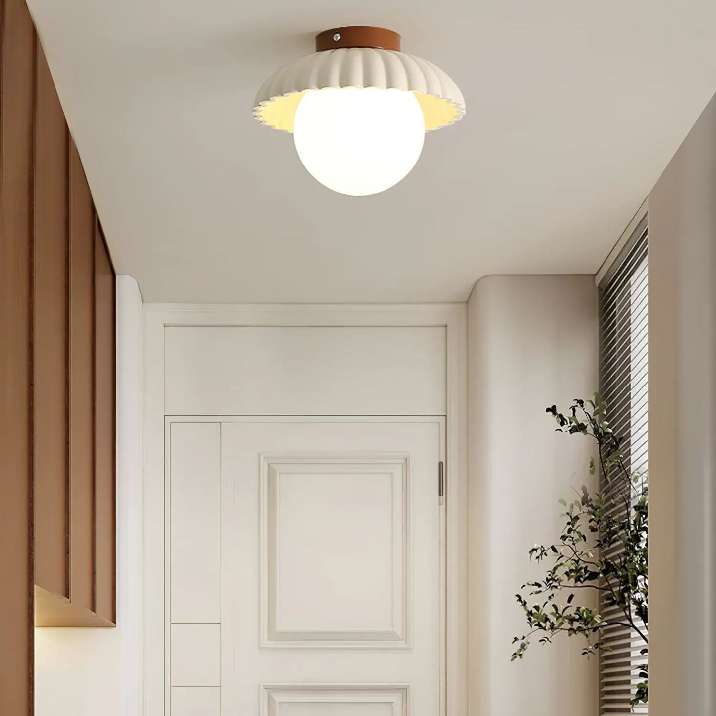 Hailie Vintage Brown Green Ceiling Light Bedroom Dining Room