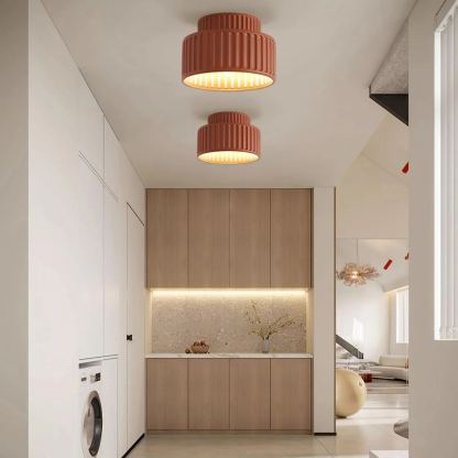Hailie Modern Beige White Orange Green Ceiling Lamp Bedroom  Dining Room