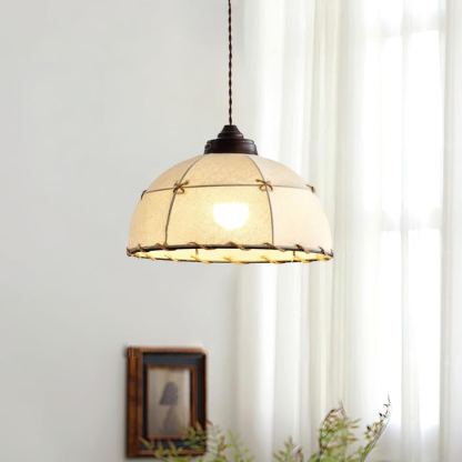 Renée Vintage Round Hanging Fabric Pendant Light Shades Dining Room