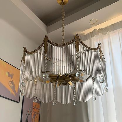Marilyn Vintage Copper Metal Glass Pendant Light Bedroom Living Room