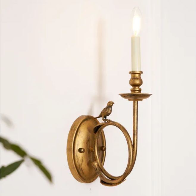 Alessio Vintage Palace Candle Wall Light Fixture Bedroom Hallway