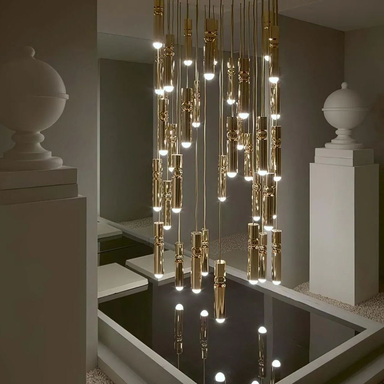 Edge Modern Minimalism Metal Pendant Light Living Dining Room Bedroom