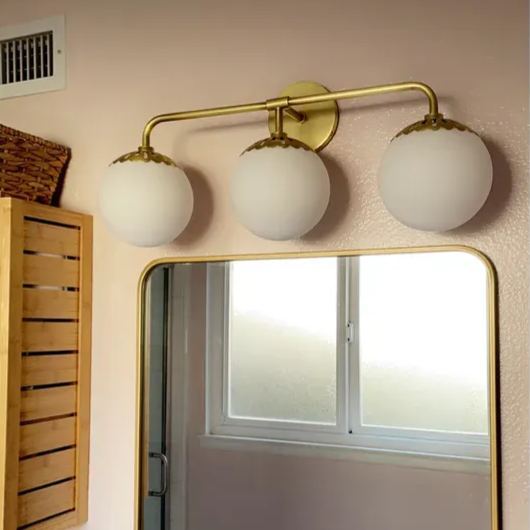 Alessio Minimalism Metal Glass Brass Black Nickel Wall Lamp Dining Room Bedroom