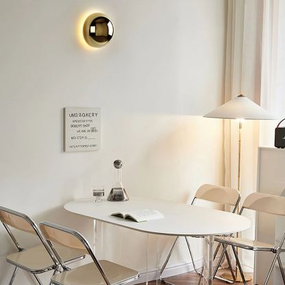 Orr Modern Unusual Sphere Metal Wall Light Bedroom Hallway Living Room