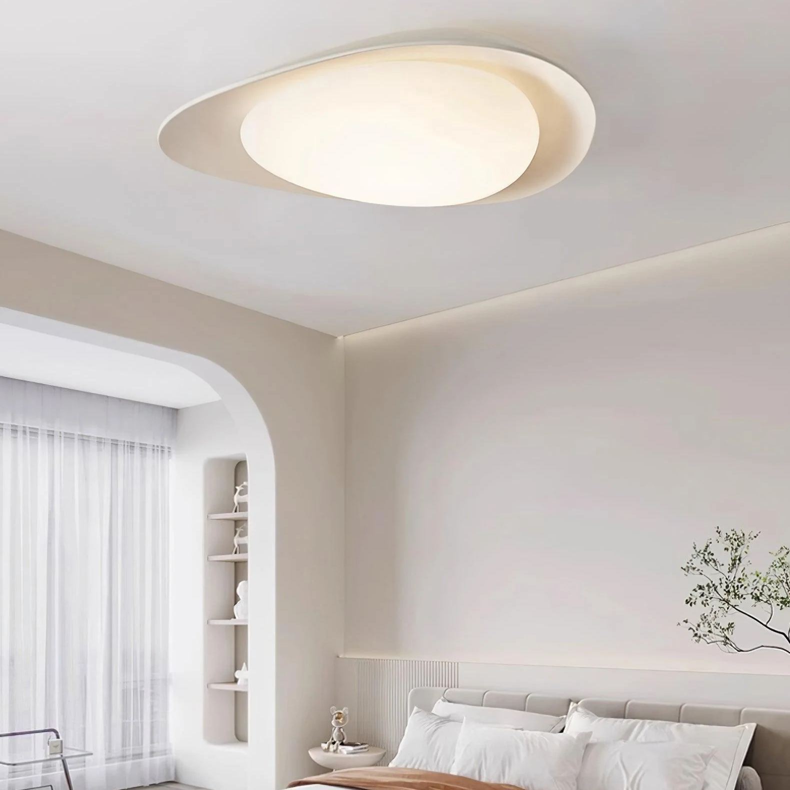 Quinn Modern Unusual Resin PE Ceiling Light Bedroom Hallway Living Room