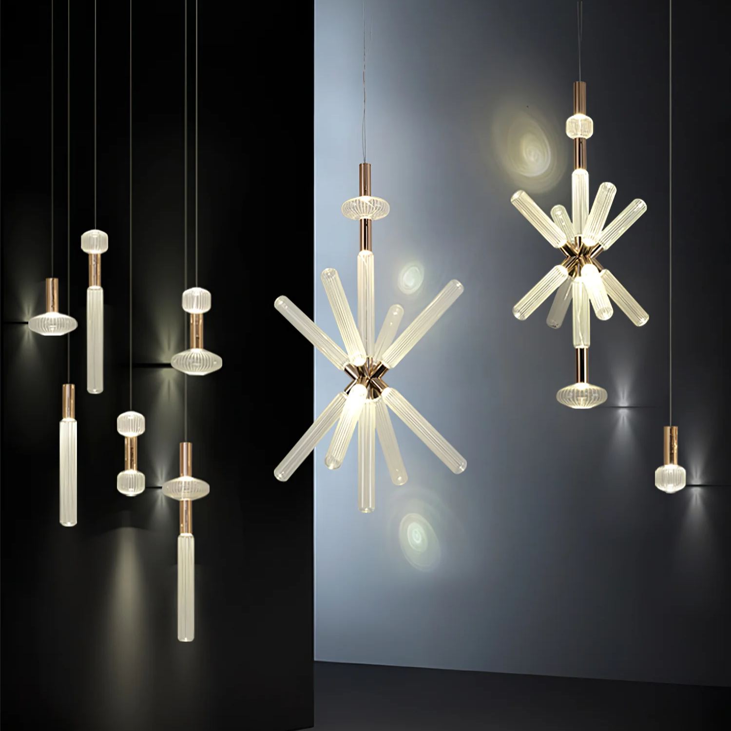 Alessio Vintage Metal Glass Pendant Light Bedroom Living Room