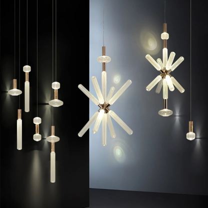 Alessio Vintage Metal Glass Pendant Light Bedroom Living Room