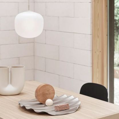 Hailie Modern Round Metal Glass Pendant Light Bedroom Dining Room