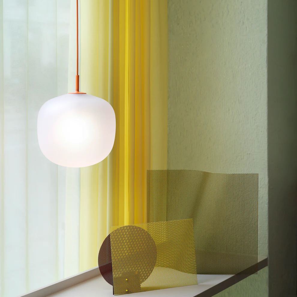 Hailie Modern Round Metal Glass Pendant Light Bedroom Dining Room