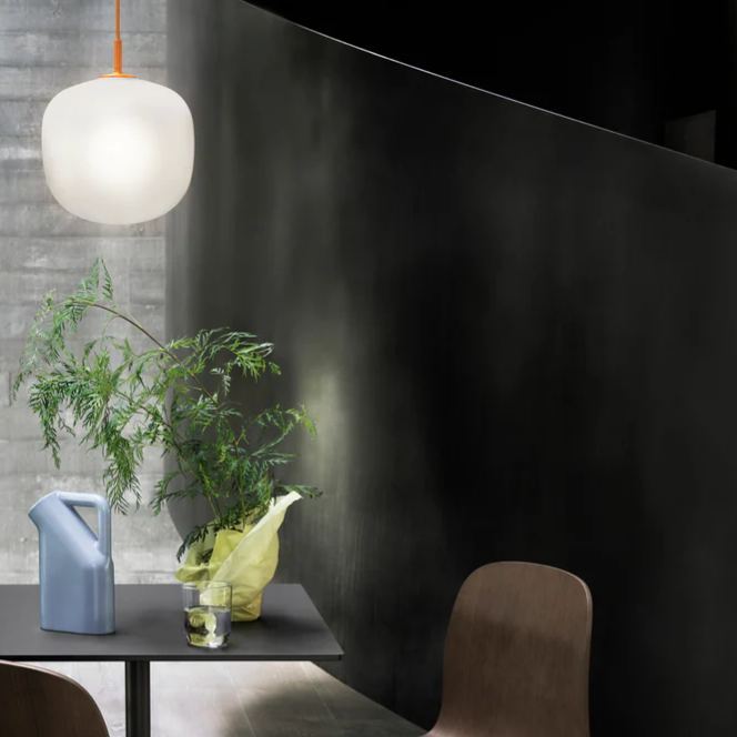 Hailie Modern Round Metal Glass Pendant Light Bedroom Dining Room