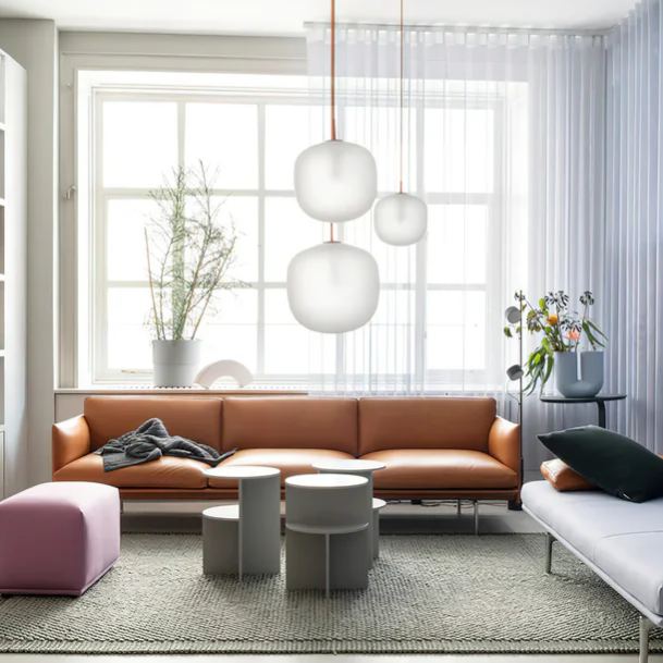 Hailie Modern Round Metal Glass Pendant Light Bedroom Dining Room