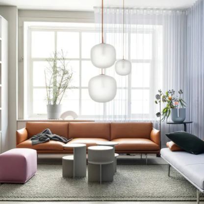 Hailie Modern Round Metal Glass Pendant Light Bedroom Dining Room