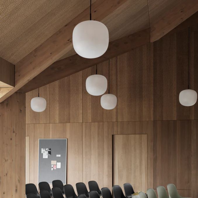 Hailie Modern Round Metal Glass Pendant Light Bedroom Dining Room
