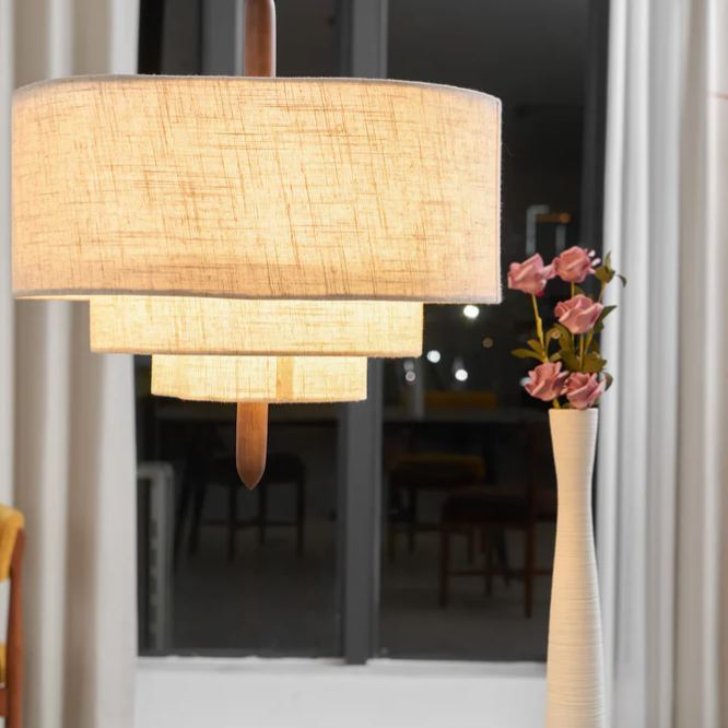 Renée Modern Pebble Fabric Pendant Light Bedroom Dining Room