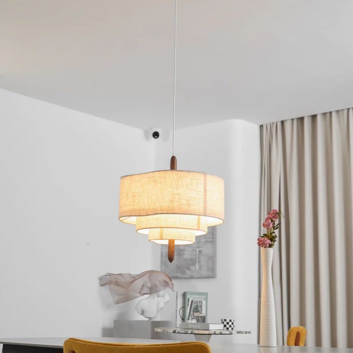 Renée Modern Pebble Fabric Pendant Light Bedroom Dining Room