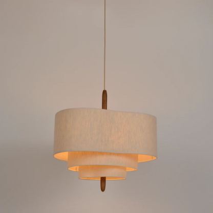 Renée Modern Pebble Fabric Pendant Light Bedroom Dining Room