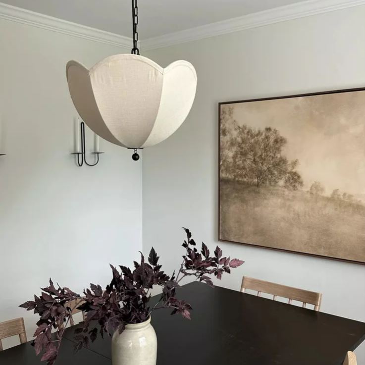 Renée Modern Flower Fabric Pendant Light Shades Bedroom Dining Room
