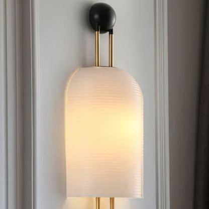 Alessio Metal Glass White Wall Lamp Dining Room Bedroom