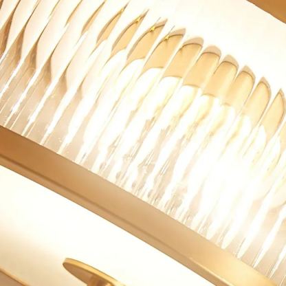 Alessio Modern Round Metal Glass Ceiling Lamp Dining Room Bedroom