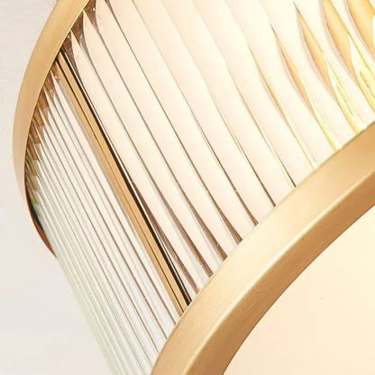 Alessio Modern Round Metal Glass Ceiling Lamp Dining Room Bedroom