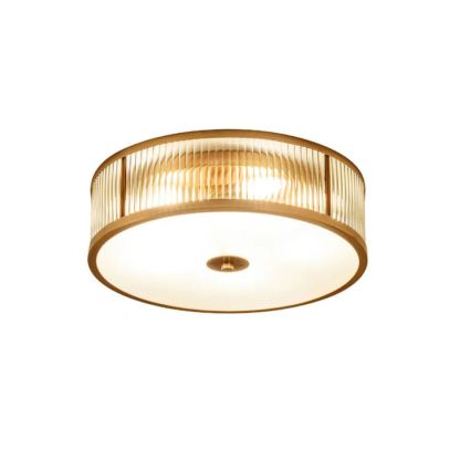 Alessio Modern Round Metal Glass Ceiling Lamp Dining Room Bedroom