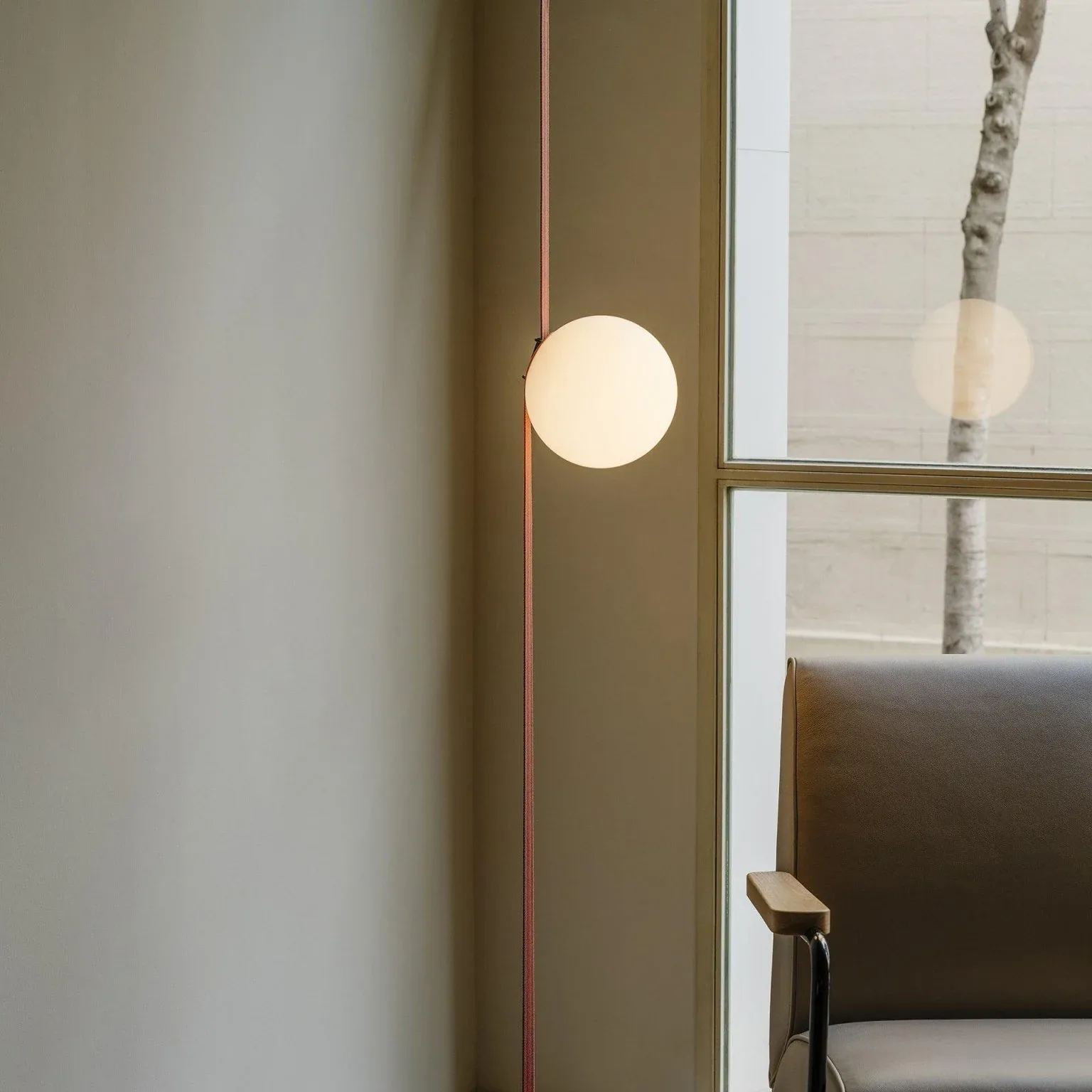 Valentina Modern Unusual Leather Canvas Pentand Light Living Room Bedroom