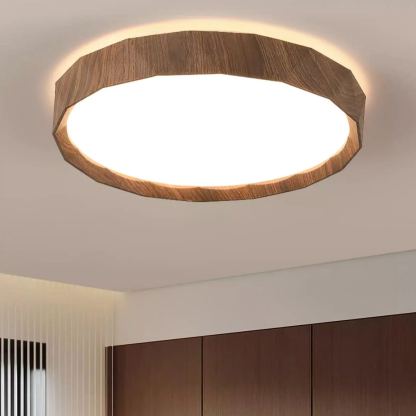Ozawa Minimalism Walnut Wood Ceiling Light Bedroom Dining Room