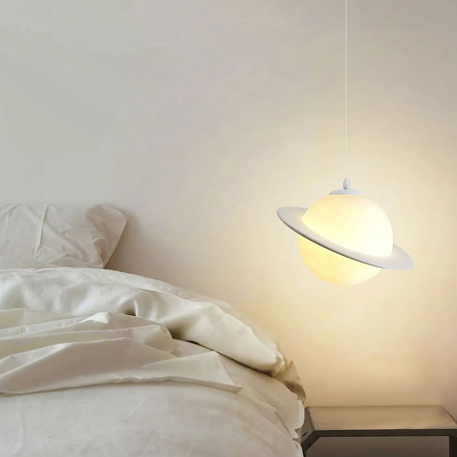 Hailie Modern Jupiter Round Pendant Light Shades Bedroom