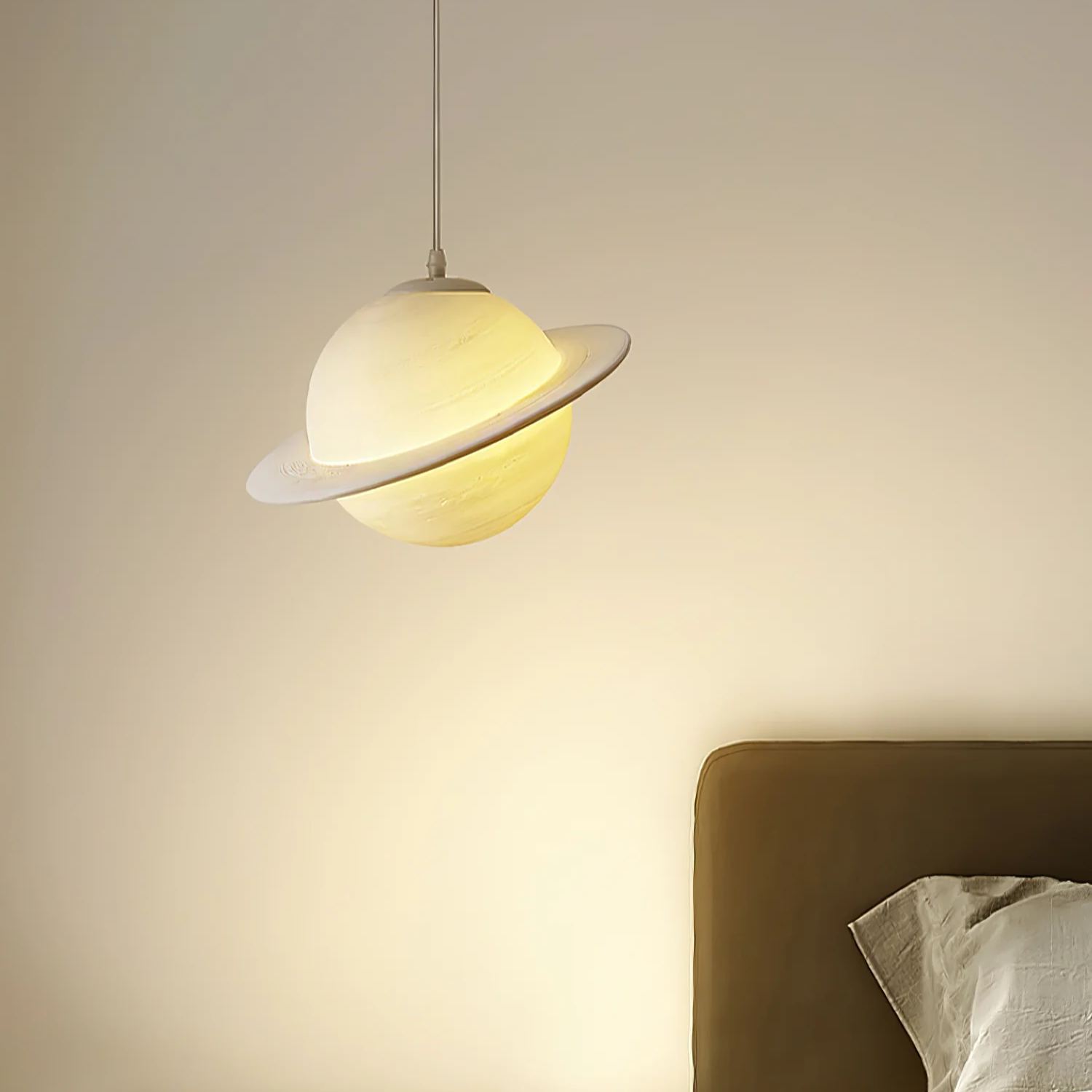 Hailie Modern Jupiter Round Pendant Light Shades Bedroom